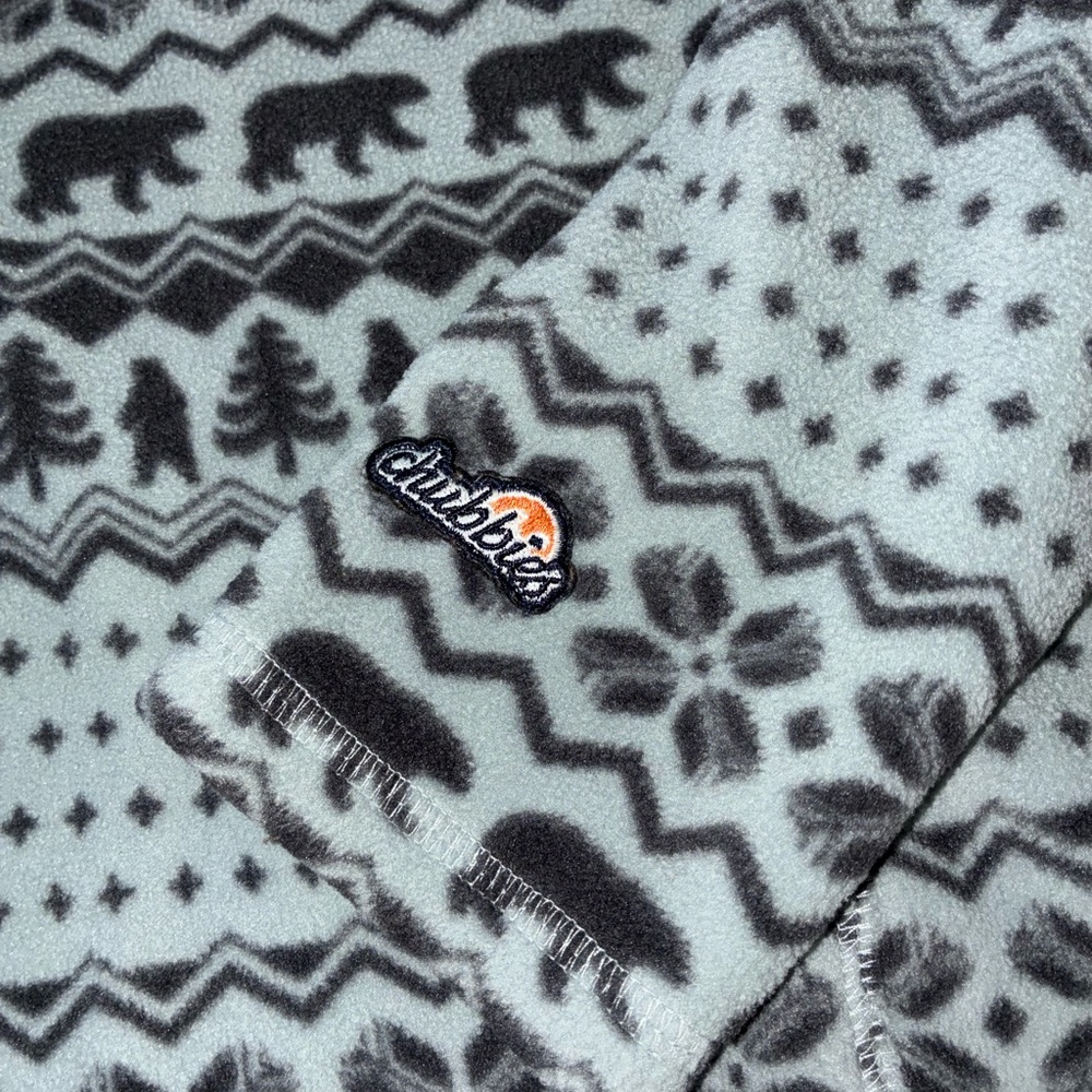 Chubbies Gray Patterned Fleece Pullover - image 3